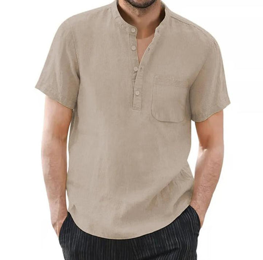 PexFord - Men's short-sleeved t-shirt in cotton and linen.
