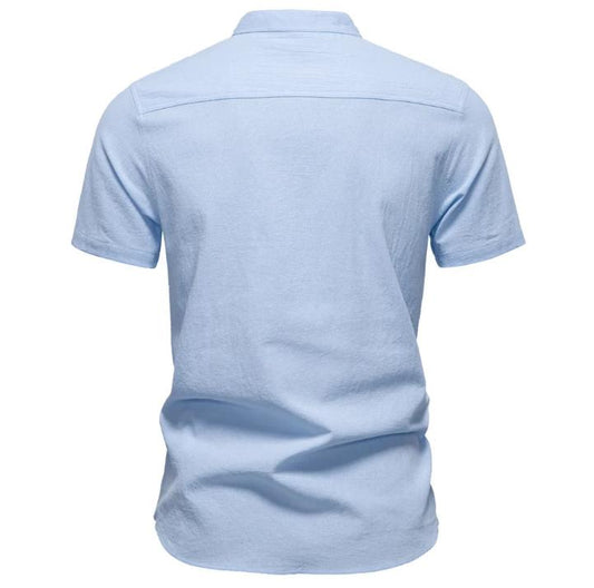 PexFord - Men's short-sleeved linen shirt.