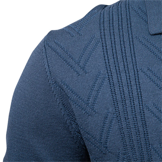 PexFord - Modern Men's Polo Shirt with V-Neck, Premium Luxury Sweater.