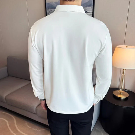 PexFord - Men's polo shirt with V-neck.