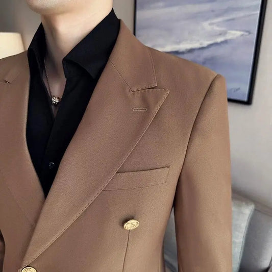 PexFord - Classic luxury men's suit with double-breasted closure.