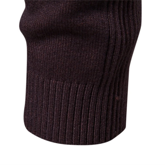PexFord - Men's slim-fit sweater with a high neck and long sleeves.